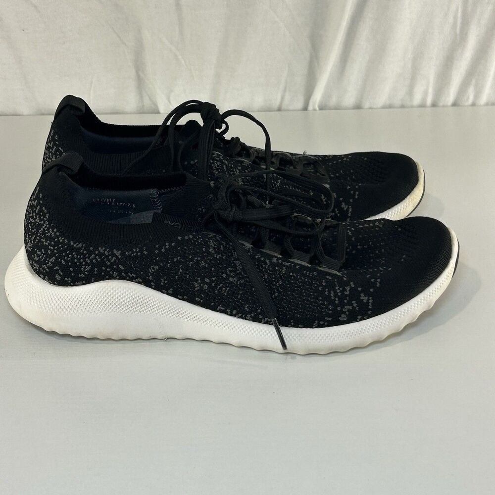 Aetrex Carly Mesh Sneaker Black Grey with Built-In Orthotic System Sz 9-9.5 EU40